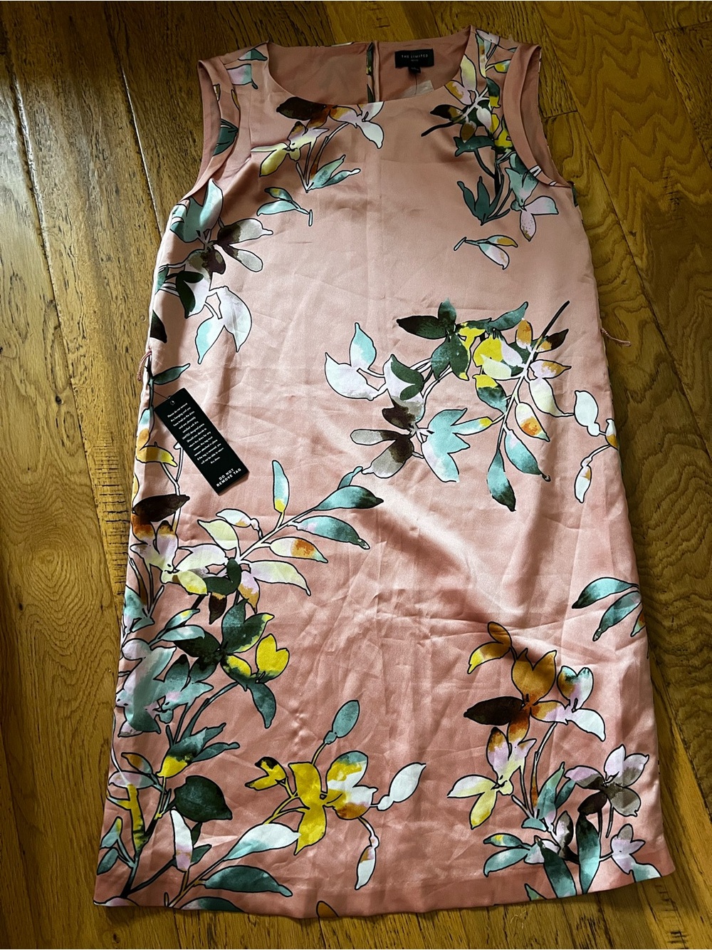 NWT - S - THE LIMITED Petite - Pink Floral Shift Dress sleeveless